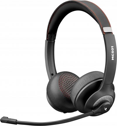 BLUESTORK Casque PC  MC 501 Filaire Bluetooth Circum-Auriculaire Noir