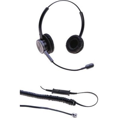 DACOMEX Casque PC Perle 292013 (T-27) Filaire Micro Flex Antibruit Noir