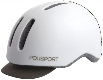 POLISPORT Casque  Commuter avec LED int&eacute;gr&eacute; blanc- 54/58cm