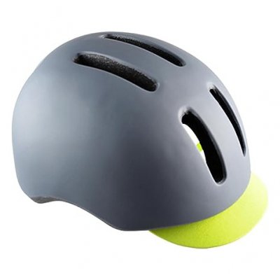 POLISPORT MOVE Casque Polisport Commuter avec LED int&eacute;gr&eacute; gris/jaune mat- 54/58cm