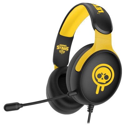 SUBSONIC Casque pour console sans fil Brawl Stars Drippy Skull Noir et Jaune