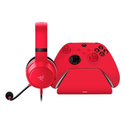 RAZER Casque  Kaira X Red + Chargeur Manette Red - Xbox