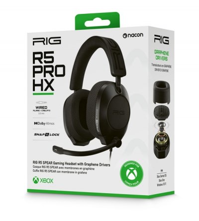RIG Casque  R5 Pro HX Noir Xbox Officiel (XBOX SERIES)