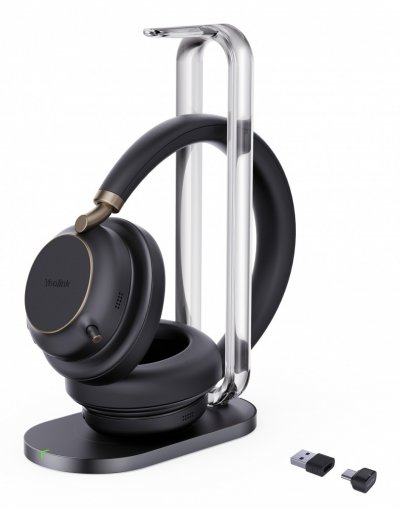 YEALINK Casque sans fil - - BH76 Plus - ANC - Bluetooth - Support de charge - Noir