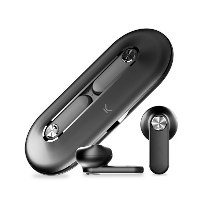 KSIX Casque sans fil  leaf avec micro noir 
