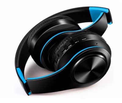 GENERIQUE Casque Sans Fil Pliable pour IPHONE 7 Smartphone Bluetooth Boutons Reglable Son Universel (BLEU)