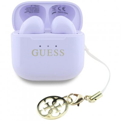 GUESS Casque sans fil TWS  Glossy Effect Printed Classic Logo & Charm violet - Neuf