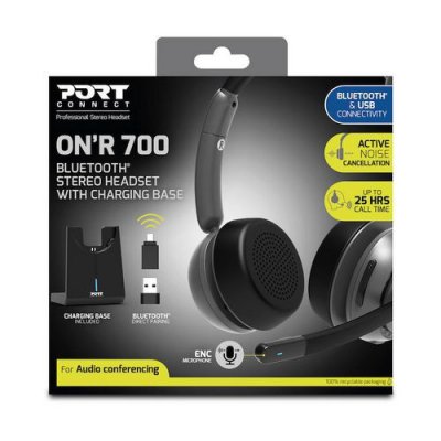PORT DESIGNS Casque st&eacute;r&eacute;o avec et sans fil  ON'R 700 Bluetooth Noir