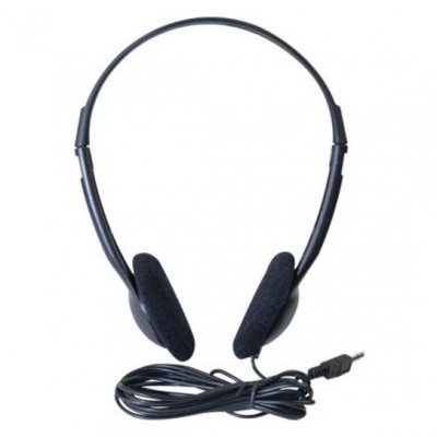 MANUTAN Casque St&eacute;r&eacute;o Eco Jack 3.5 mm noir