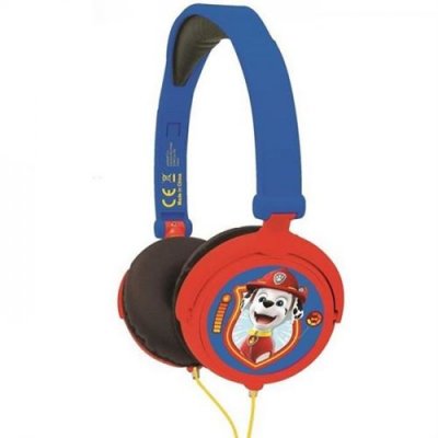 LEXIBOOK Casque st&eacute;r&eacute;o filaire pliable Pat Patrouille pour enfants avec limitation de volume d &eacute;co