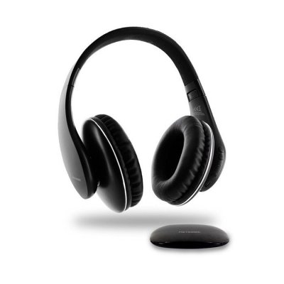 METRONIC Casque TV sans fil avec entr&eacute;e audio num&eacute;rique - noir