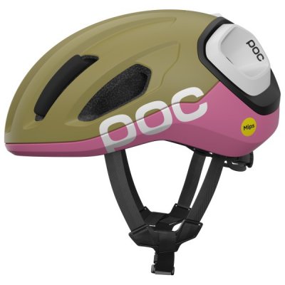 POC Casque v&eacute;lo de route  Amidal (Olivine Green Matt/Thulite Pink Matt)