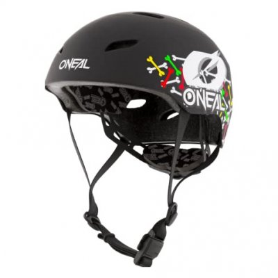 O NEAL Casque v&eacute;lo enfant O'Neal Dirt Lid Skulls noir/multicolore- M
