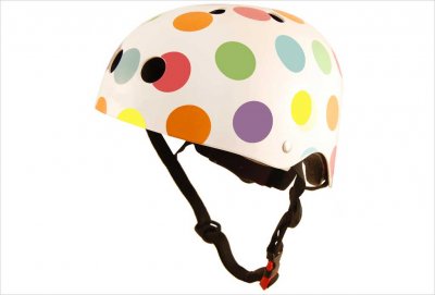 KIDDIMOTO Casque v&eacute;lo et trottinette pastel dotty small KMH023S