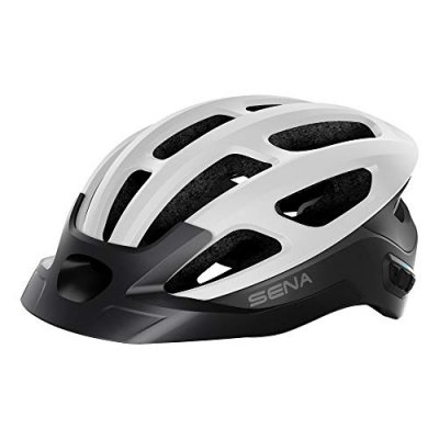 SENA BIKE Casque v&eacute;lo Sena R1 EVO Mesh Intercom&acute; int&eacute;gr&eacute;e blanc mat- M