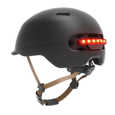 YEEP.ME Casque v&eacute;lo   H 60 feu stop int&eacute;gr&eacute; Taille L Noir