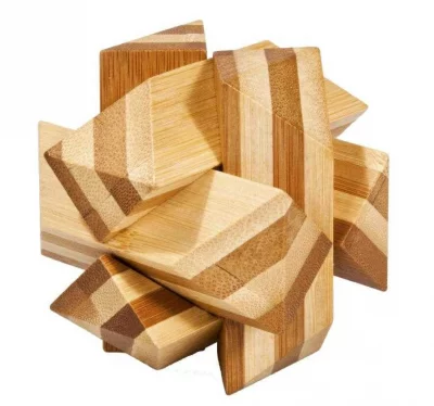 GIGAMIC Casse-t&ecirc;te en bois bamboo : entrelacs
