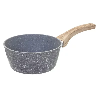 FIVE SIMPLY SMART Casserole en aluminium - D. 18 cm - Effet pierre grise