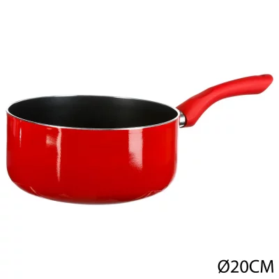PARIS PRIX Casserole en aluminium - D. 20 cm - &Agrave; induction - Rouge