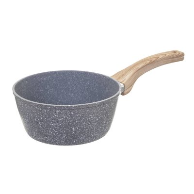 FIVE SIMPLY SMART Casserole en aluminium - D. 20 cm - Effet pierre grise