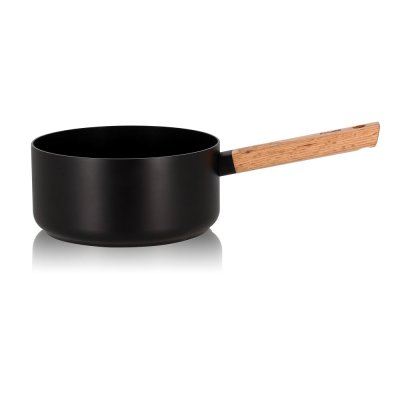 OGO LIVING Casserole Ogo Ector en Aluminium et manche en bois 20 cm Noir