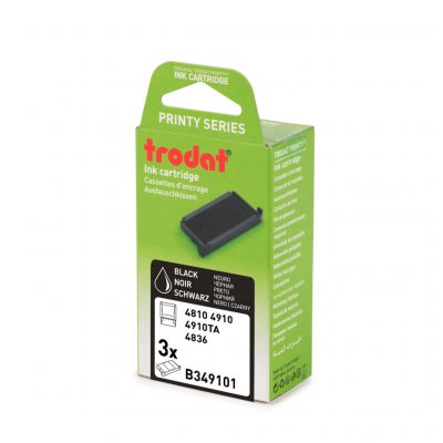 Cassette ref 6/4910n encre noir - Blister de 3