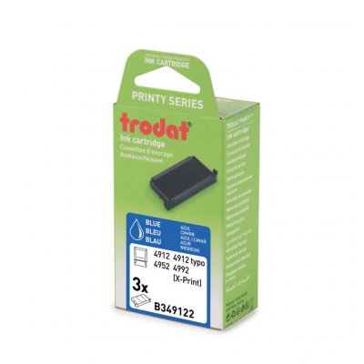 TRODAT Cassette ref 6/4912 encree bleu - Blister de 3