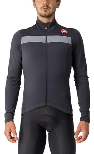 CASTELLI  Homme Puro 3 Jersey Fz Maillot de cyclisme, Noir - Gris, S EU