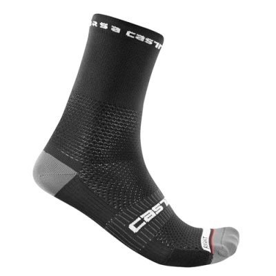 CASTELLI  Homme Rouge Corsa Pro 15 Sock chaussettes, Noir, S EU