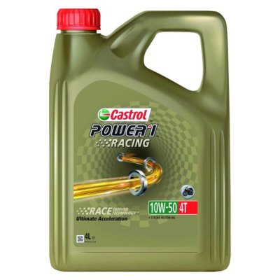CASTROL  Huile-Additif Power 1 Racing 4T - Synthetique / 10W50 / 4L 