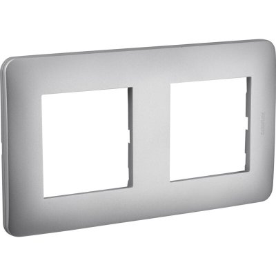 DEBFLEX Casual plaque 2 postes horizontale ou verticale alu - Silver