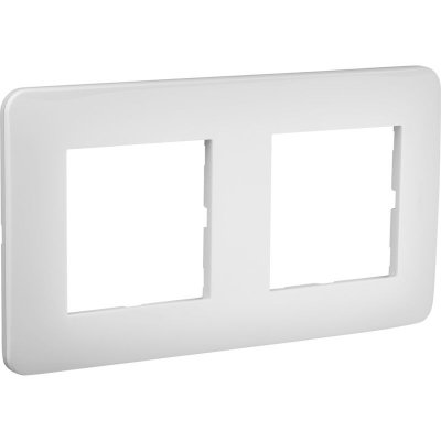 DEBFLEX Casual plaque 2 postes horizontale ou verticale blanc - Blanc brillant