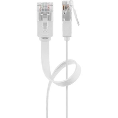 GOOBAY CAT 6 C&acirc;ble de Liaison Plat, U/UTP, Blanc, 3 m Longueur