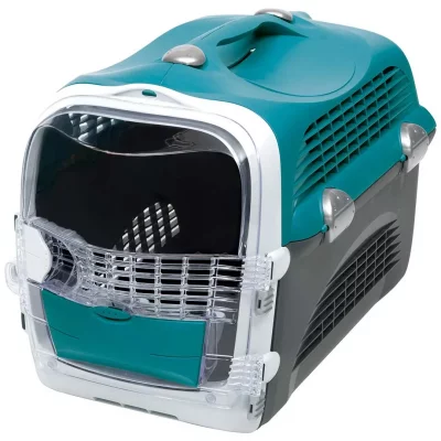 CATIT CAT IT Cage de transport Cabrio - Bleu turquoise - Pour chat