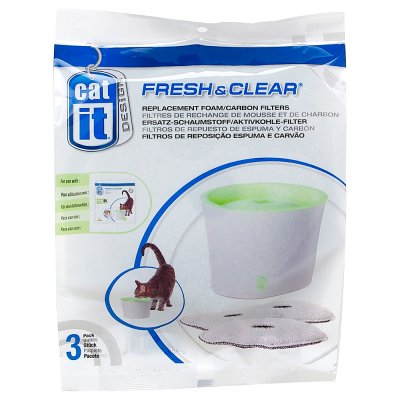 CATIT CAT IT Lot de 3 recharges charbon fontaine 17,5x17x5cm - Pour chat