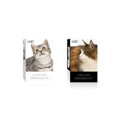 CATIT CAT IT Trousse de toilettage &agrave; poil court - Blanc - Pour chat