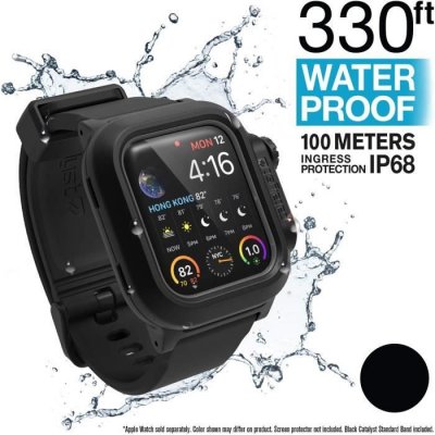 CATALYST  Coque Waterproof pour Apple Watch 40mm (SE/6/5/4) - Noir Furtif