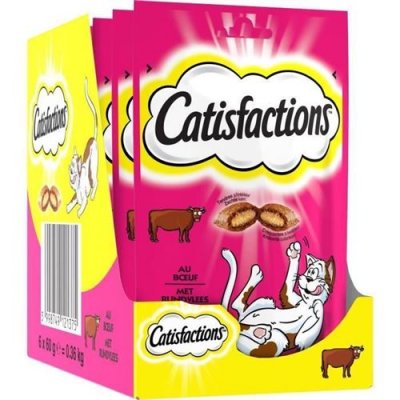  CATISFACTIONS Friandises au b&oelig;uf - Pour chat et chaton - 6 x 60 g