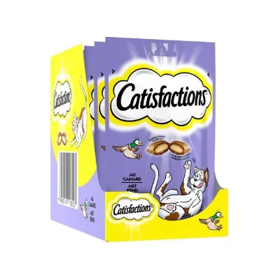 CATISFACTIONS  Friandises Au Canard - Pour Chat Et Chaton - 60 G X6