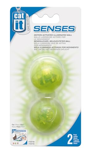CATIT  Design Senses 2 Balles lumineuses pour chat couleur verte