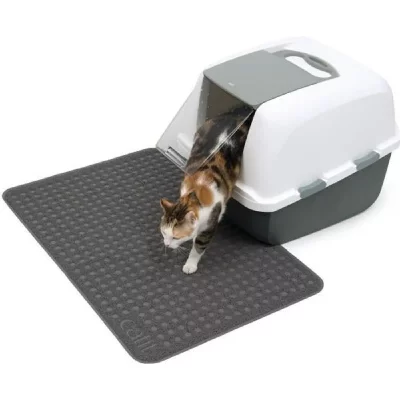 CATIT  Tapis de liti&egrave;re pour chat Gris 60 x 90 cm