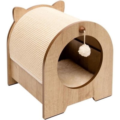 VESPER Catit -  Minou - Lit et griffoir pour Chat - Aspect ch&ecirc;ne