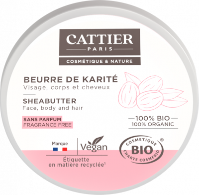CATTIER  Beurre De Karit&eacute; 100% Bio 20g