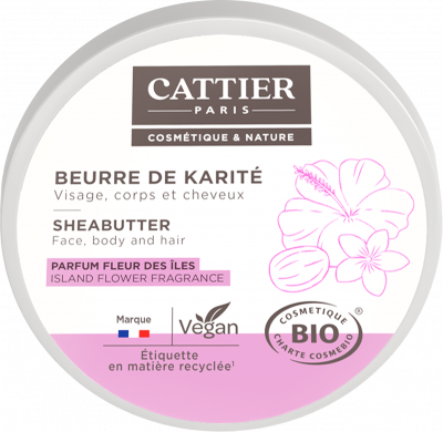 CATTIER  Beurre De Karit&eacute; Parfum Fleur Des Iles 100g