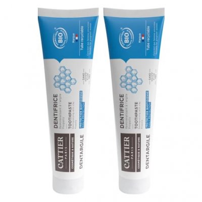 CATTIER  Dentargile Dentifrice Propolis Bio Lot de 2 x 75ml