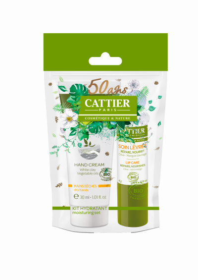 CATTIER  Kit Hiver Cr&egrave;me Mains + Stick L&egrave;vres