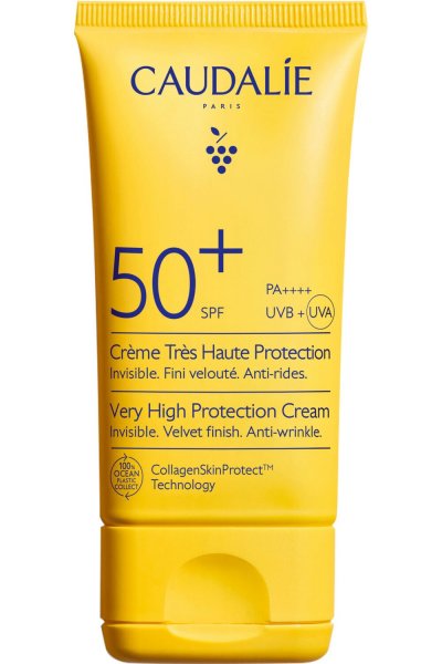 CAUDALIE  Cr&egrave;me Solaire Tr&egrave;s Haute Protection SPF50+ 40 ml - Tube 50 ml