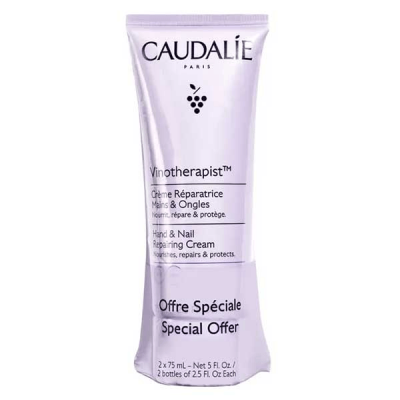 CAUDALIE  Vinotherapist - Cr&egrave;me R&eacute;paratrices Mains et Ongles 2x75ml