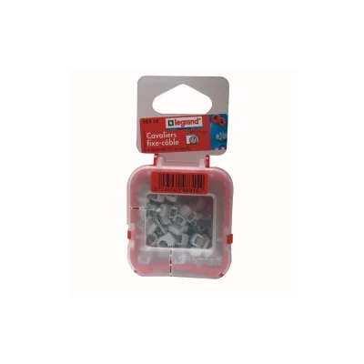 LEGRAND Cavalier fixe-c&acirc;ble Multifix x100 - D: 10 mm &agrave; D: 14 mm - gris