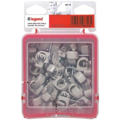 LEGRAND Cavaliers Multifix x 100 - souples - pour c&acirc;ble diam&egrave;tre14-20mm - gris